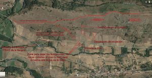 Mapa de accesos y despegues Devesa de Boñar 